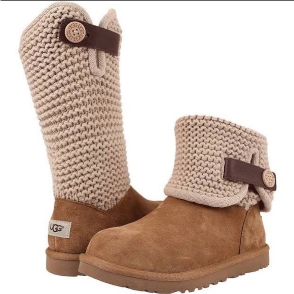 UGG Shoes - UGG suede and knit boots UGG Crochet Boots